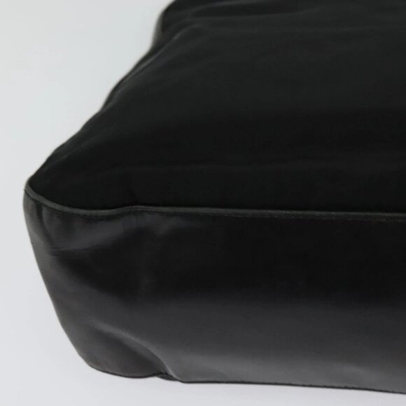PRADA Shoulder Bag Nylon Plastic Black Silver Auth ep9367 - Picture 5 of 16